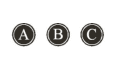 ABC typewriter keys